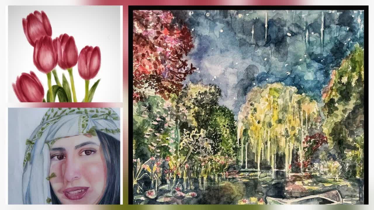 نمونه کار دختران هنرمند هنرستان راه شایستگان